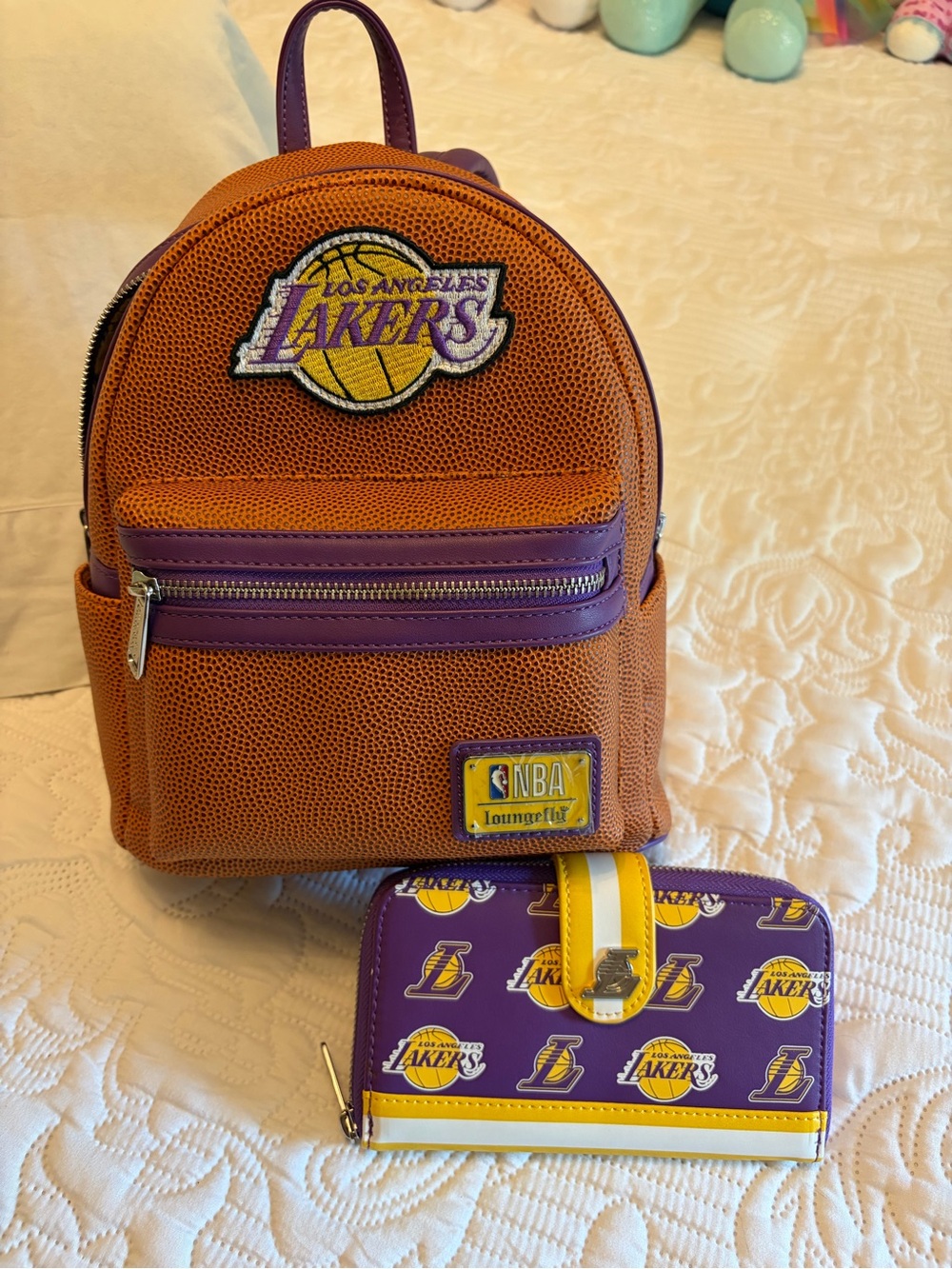 Loungefly Los Angeles Lakers Mini Backpack & Wallet